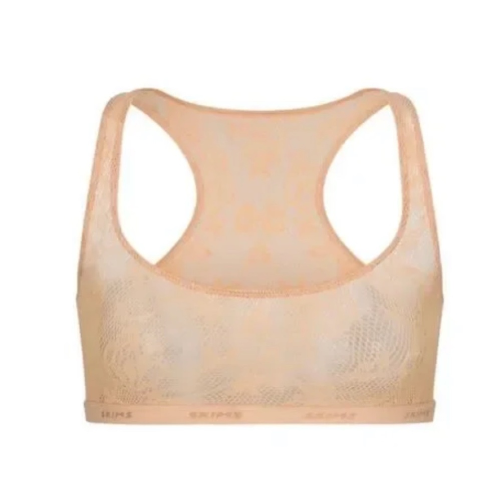 SKIMS KNIT LACE SCOOP NECK BRALETTE